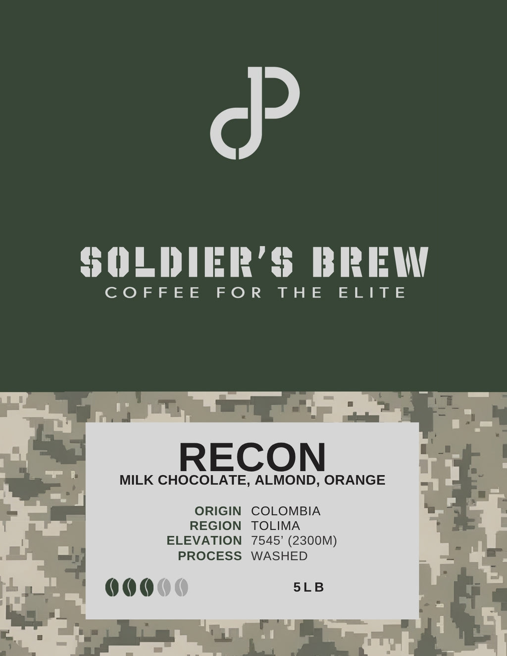 Soldier's Brew Medium Roast - Recon 5lb