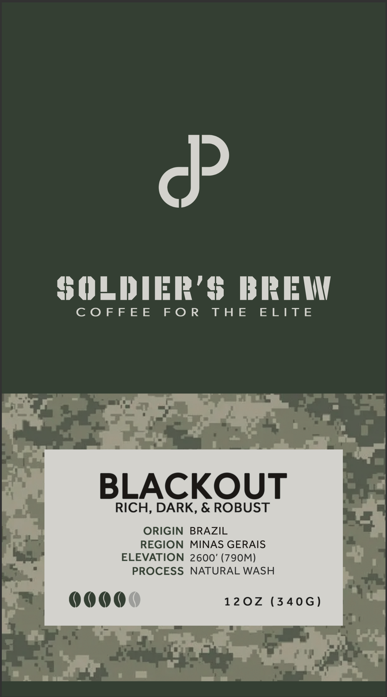 Soldier's Brew Dark Roast - Blackout 12oz